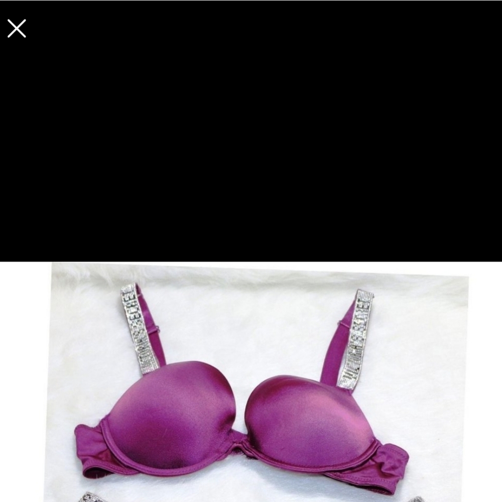 RHINESTONE Strap Push-Up Bra & Panties 42D/3XL